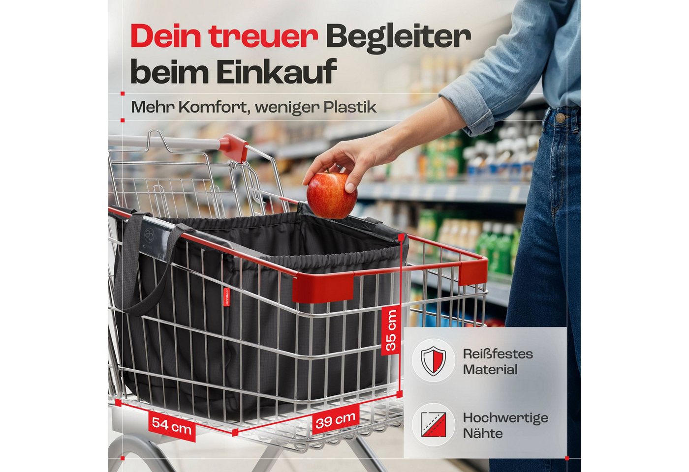 achilles Einkaufsbeutel Easy-Cooler Einkaufswagentasche mit Kühlfunktion, 40 l – Bild 2 von 5