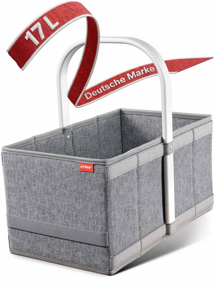 achilles Einkaufskorb Handle-Box Einkaufs-Korb mit Aluminium Griff Faltbarer Shopper – Bild 2 von 5