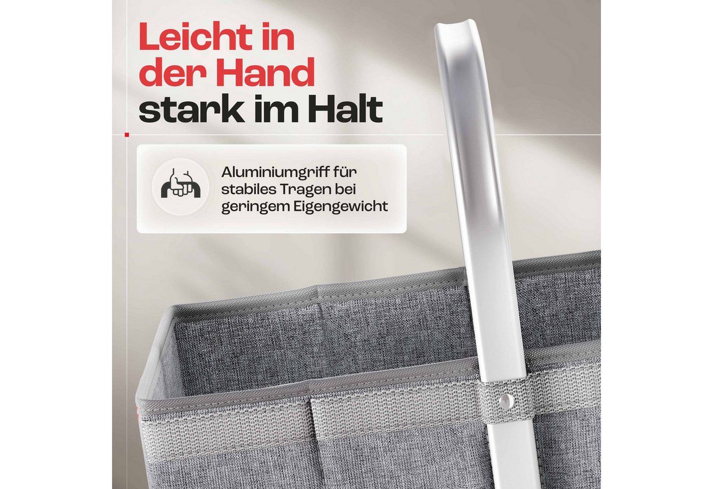 achilles Einkaufskorb Handle-Box Einkaufs-Korb mit Aluminium Griff Faltbarer Shopper – Bild 4 von 5