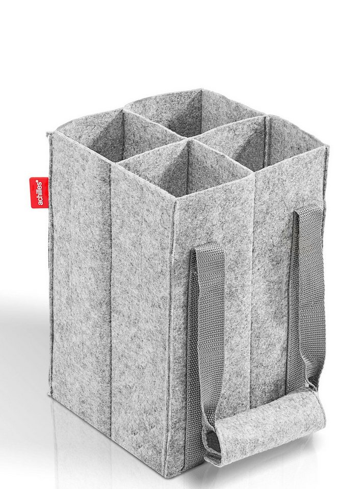 achilles Flaschenkorb Flaschentasche mit 4 Fächer, Auch für 1,5 Liter Flaschen, Flasche – Bild 3 von 5