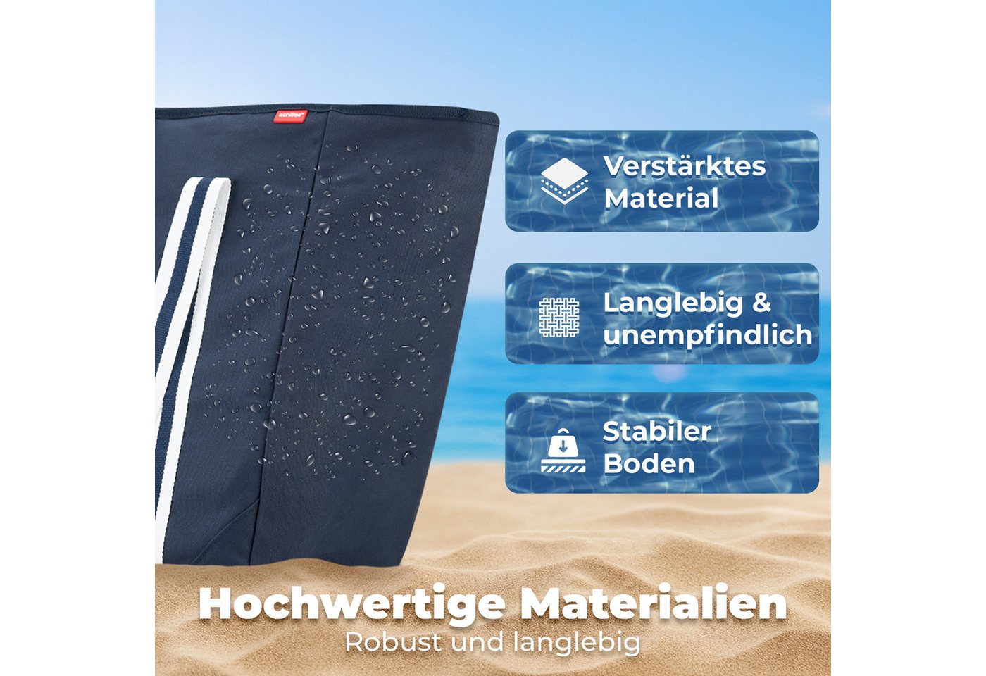 achilles XL-Strandtasche Strandtasche, Freizeittasche für Ausflüge Einkaufstasche – Bild 5 von 5