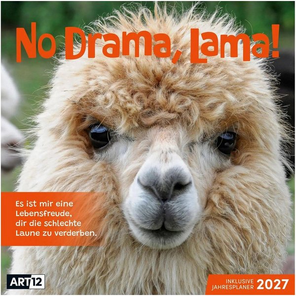 Ackermann Wandkalender No Drama, Lama Kalender 2027 - 30x30 - Art12