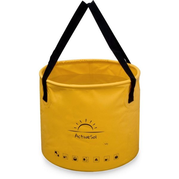 ActiveSol Falteimer Falteimer, Robust, leicht, platzsparend, Camping & Outdoor, Trageriemen, Reißfest, 100% Wasserdicht