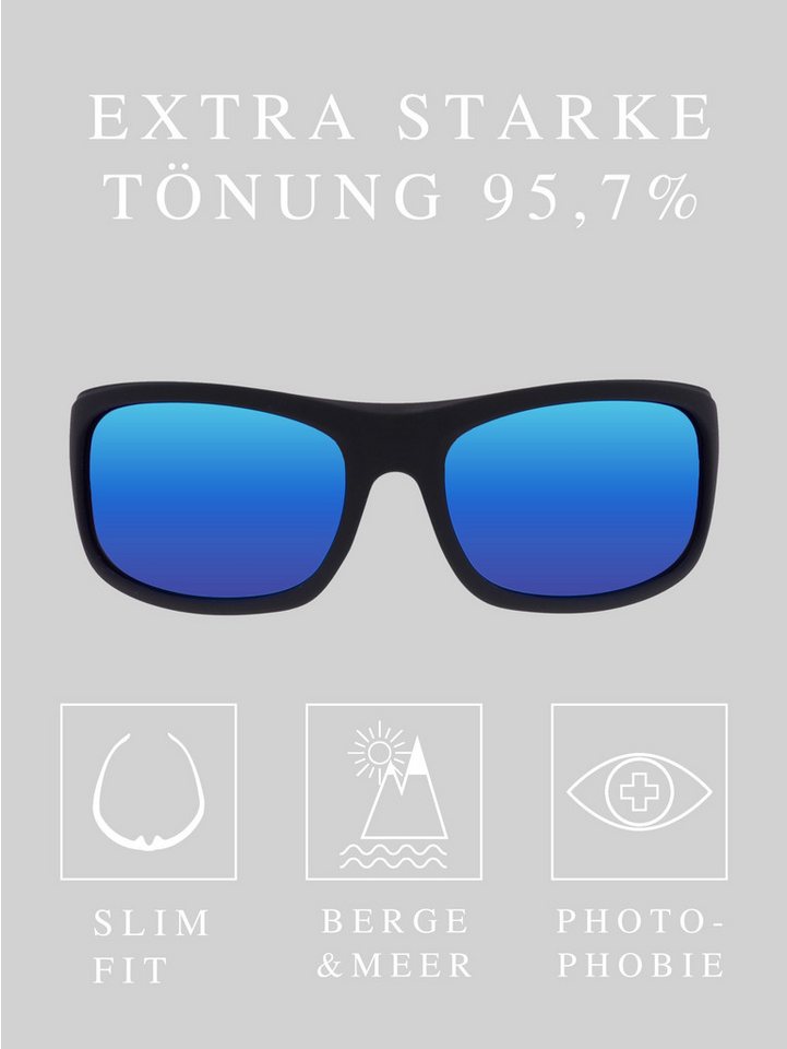 ActiveSol Sonnenbrille Erebos, Extra Dunkel, Kategorie 4 Polarisiert, Photophobie, Berge und See – Bild 3 von 5