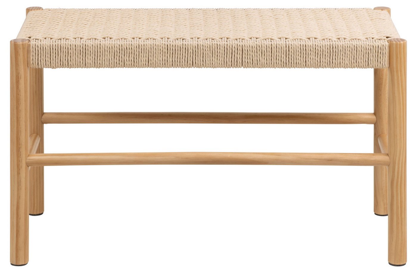 ACTONA GROUP Bank Alvin, Sitzbank, Eßzimmerbank, Bank, natur, Papiergeflecht, mit geflochtenem Muster, 80x35x45 cm – Bild 3 von 5