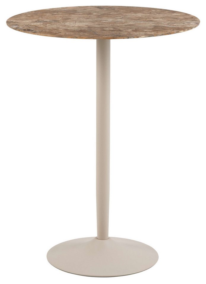 ACTONA GROUP Bartisch Stehtisch (B/T/H: 80x80x105cm), Tisch braun, polierte Keramiktischplatte – Bild 2 von 5