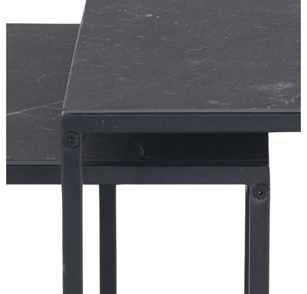 ACTONA GROUP Beistelltisch Infinity (Set, 3 Stück), Satz mit Tischen, Schlittenbeine aus schwarzem Metall, (Set, 2 st) – Bild 4 von 5