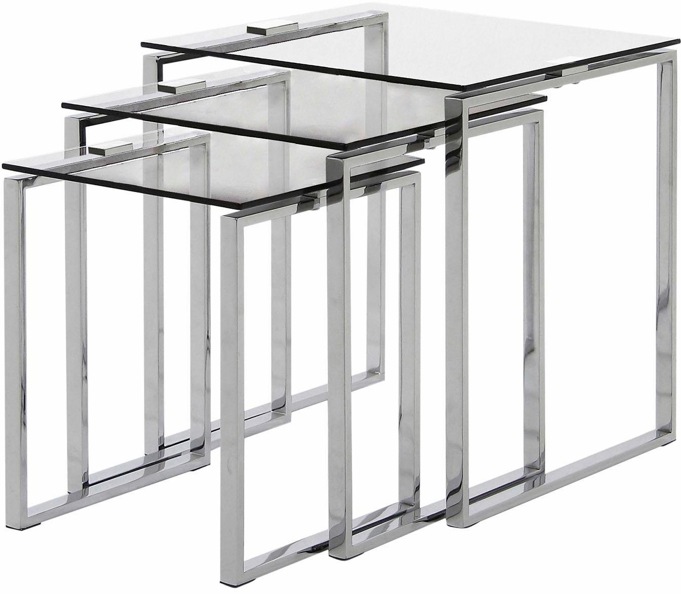 ACTONA GROUP Beistelltisch Katrine 3er Set, moderne Glas Satztische, zeitloses Design (Set, Couchtisch, Sofatisch, OTTOs Choice), OTTOs Choice, Platzsparend, st – Bild 4 von 5