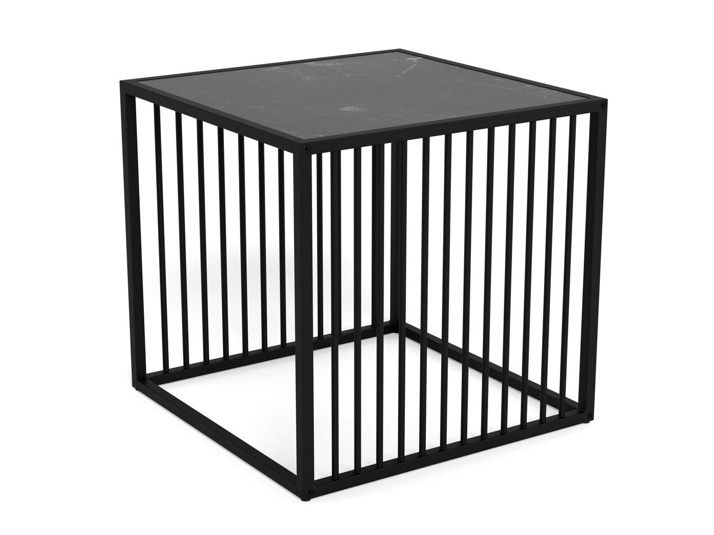 ACTONA GROUP Beistelltisch Strington, robuster Ecktisch im skandinavischem Design, robust, Pflegeleicht & langlebig, Gestell aus Stahl, Maße 40x40x40 – Bild 3 von 5