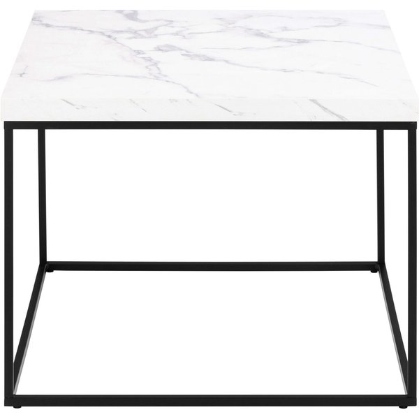 ACTONA GROUP Couchtisch Barossa, Wohnzimmer-Tisch, quadratisch, in Steinoptik, Modern, Steinoptik, schwarze Stahlbeine, in mehreren Varianten, B: 60 cm
