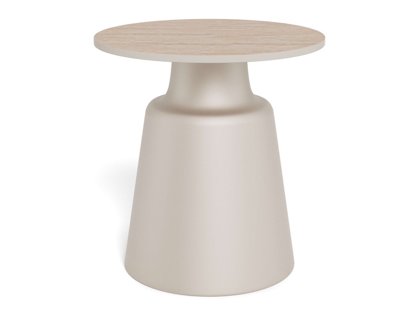 ACTONA GROUP Couchtisch Santorini Beistelltisch – modern & kompakt, langlebige Keramikplatte, Pflegeleicht, Keramik Tischplatte, schwarzes Stahlgestell, Ø: 45 c – Bild 5 von 5