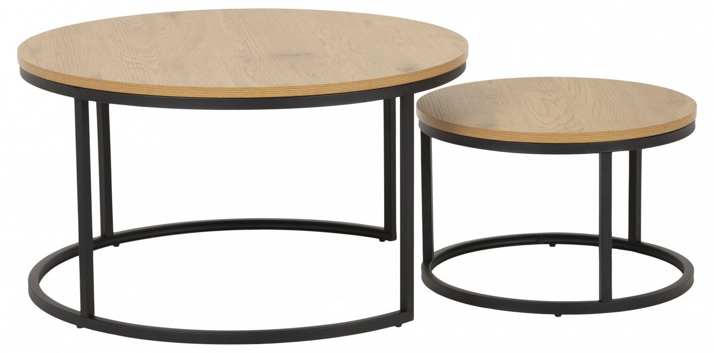 ACTONA GROUP Couchtisch Spiro 2er Set, rund – modern & stilvoll kombinieren, zeitloses Design (2-St., Couchtisch, Beistelltisch), OTTOs Choice Holzoptik, pflege – Bild 5 von 5