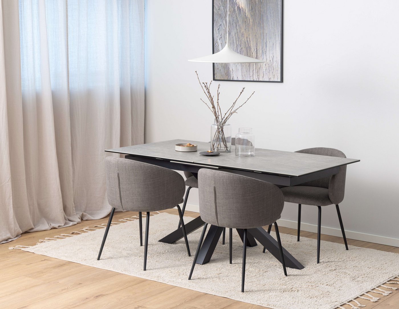 ACTONA GROUP Esstisch Heaven,Tischplatte aus Keramik, ausziehbar - robust & pflegeleicht, Kratzfest, wasserabweisend, Sitzplatz für 4-8 Personen, B: 168/210 cm – Bild 3 von 5