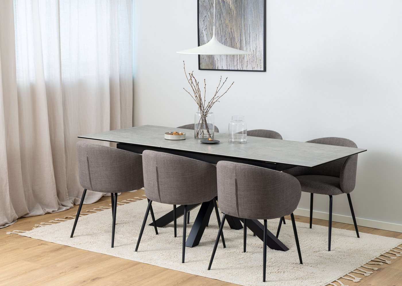 ACTONA GROUP Esstisch Heaven,Tischplatte aus Keramik, ausziehbar - robust & pflegeleicht, Kratzfest, wasserabweisend, Sitzplatz für 4-8 Personen, B: 168/210 cm – Bild 5 von 5