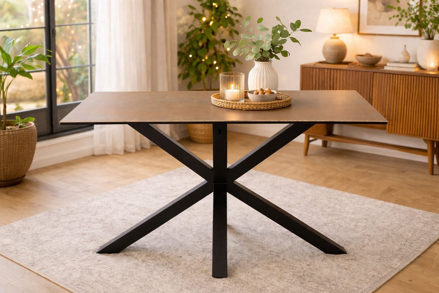 ACTONA GROUP Esstisch Heaven mit Keramikplatte & stabilem Stahlgestell, mehrere Varianten (Breite: 135, 160 und 200 cm), Pflegeleichter Design-Esstisch – robust – Bild 2 von 5