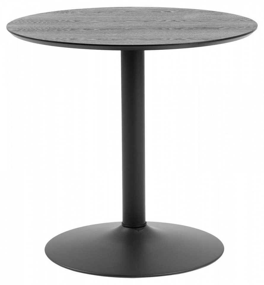 ACTONA GROUP Esstisch Ibiza, Runder Küchentisch - pflegeleicht, platzsparend & robust (1-St., Tisch, Tulpentisch), Cafetisch, Esstisch rund Ø 80 cm, Schwarz, mi – Bild 3 von 5