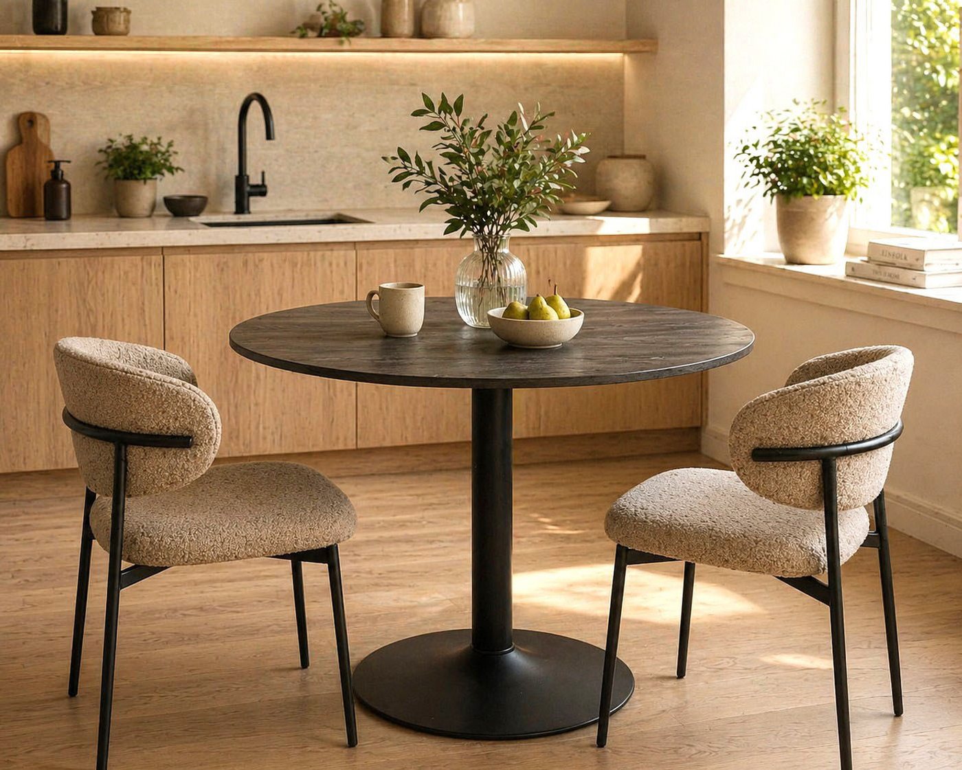 ACTONA GROUP Esstisch Ibiza, Runder Küchentisch - pflegeleicht, platzsparend & robust (1-St., Tisch, Tulpentisch), OTTOs Choice, modernen Design – kratzfest & b – Bild 2 von 5