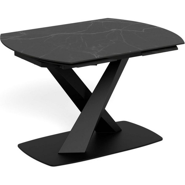 ACTONA GROUP Esstisch Morellla, Speisetisch, Tisch, Esstisch, Keramikplatte, oval, Drehfunktion, Stahlfuß, 6–8 Sitzplätze
