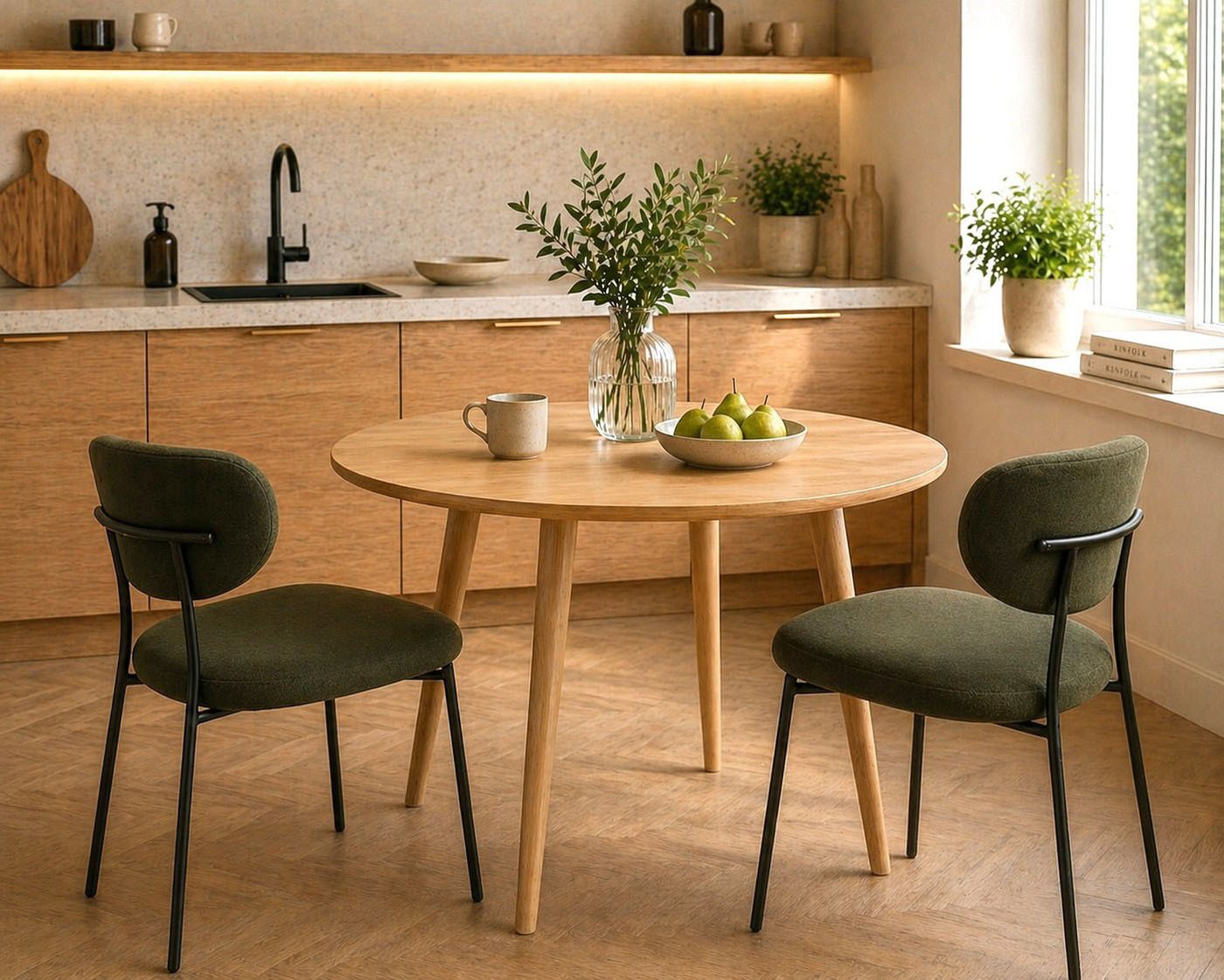 ACTONA GROUP Esstisch Roxby rund Ø105 – kompakt, robust & pflegeleicht, zeitloses Design (1-St., Küchentisch, OTTOs Choice) – Bild 3 von 5
