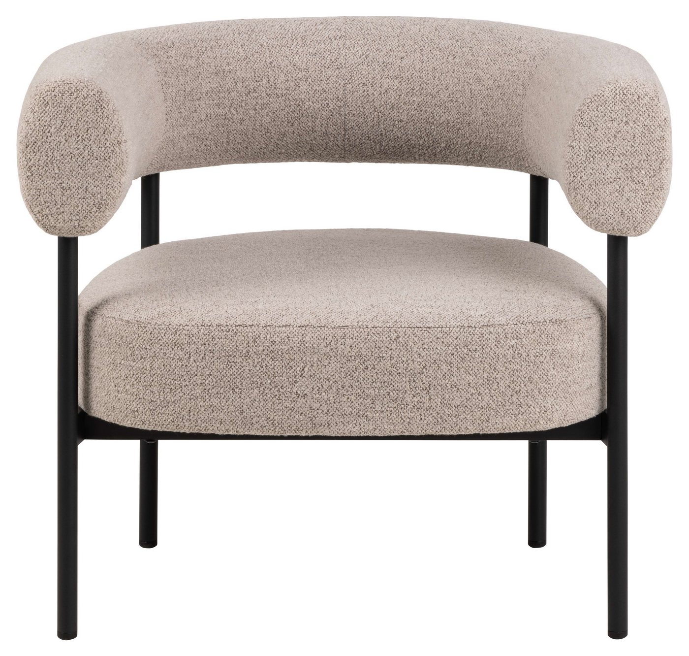 ACTONA GROUP Loungesessel Oakfield, Polstersessel, Relaxsessel, mit Armlehnen, Hoher Komfort, Modern, Beiger Stoff, Schwarze Stel, Taschenfedern, Sitzhöhe: 43,5 – Bild 4 von 5