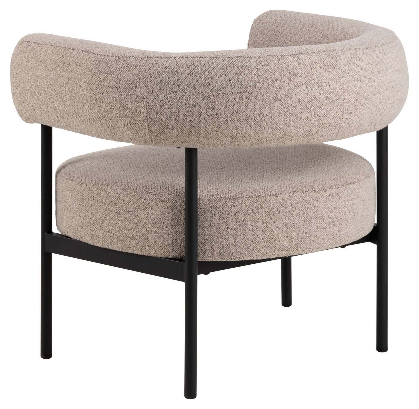 ACTONA GROUP Loungesessel Oakfield, Polstersessel, Relaxsessel, mit Armlehnen, Hoher Komfort, Modern, Beiger Stoff, Schwarze Stel, Taschenfedern, Sitzhöhe: 43,5 – Bild 5 von 5