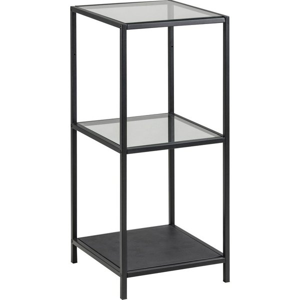 ACTONA GROUP Standregal Stoke, aus Metall mit Glasböden in leichter Konstruktion, Höhe 82cm