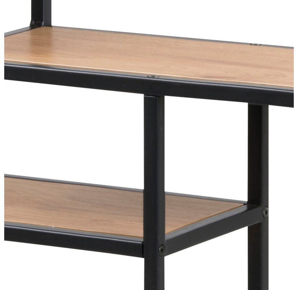 ACTONA GROUP Wandregal, Metallgestell im Industrie-Look, 3 Einlegeböden, asymmetrische Details – Bild 3 von 5