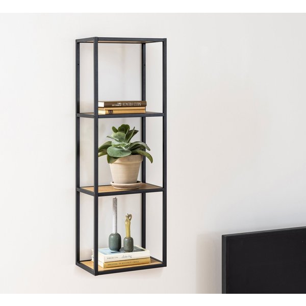 ACTONA GROUP Wandregal, Metallgestell im modernen Industrielook, 2 Einlegeböden, Höhe 108 cm