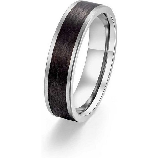 Adam & Eve Trauring Carbon/Titan - Eheringe, Partnerringe "AEC56M" ohne & mit Zirkonia