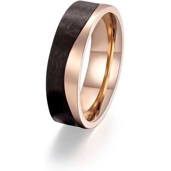 Adam & Eve Trauring Carbon/Titan - Eheringe, Partnerringe "AEC51W" mit & ohne Zirkonia