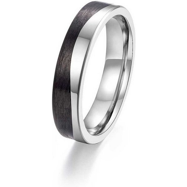 Adam & Eve Trauring Carbon/Titan - Eheringe, Partnerringe "AEC54M" ohne & mit Zirkonia