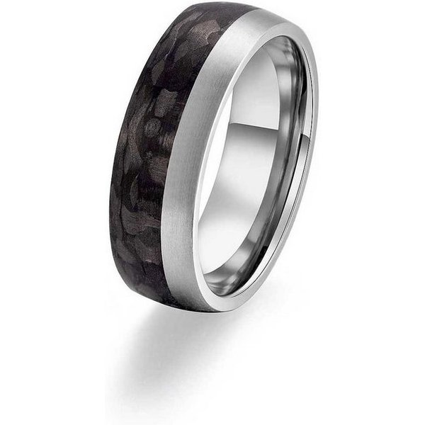 Adam & Eve Trauring Carbon/Titan - Eheringe, Partnerringe "AEC55M" ohne & mit Zirkonia