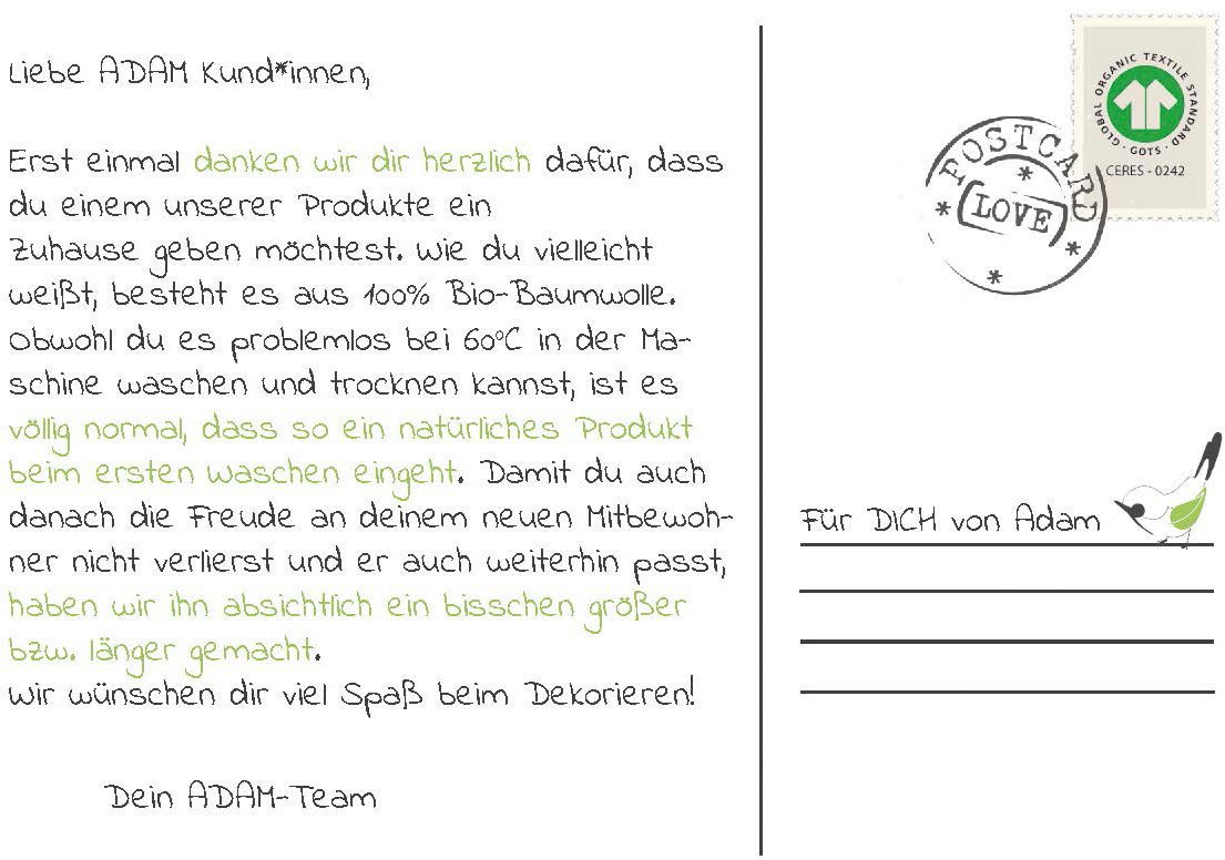 Adam Vorhang Uni Collection light (1 St), Kräuselband, blickdicht, aus 100% Bio-Baumwolle – Bild 4 von 5