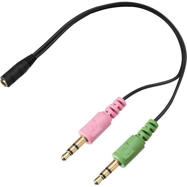 adaptare Adapter-Kabel Android-/iPhone-Headset 4-polig TRRS-Klinke an PC-/Noteb Audio-Adapter