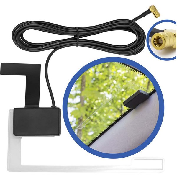 Adapter Universe DAB + Scheiben Antenne Aktiv Radio Adapter passend für JVC Kenwood Autoradio-Scheibenantenne