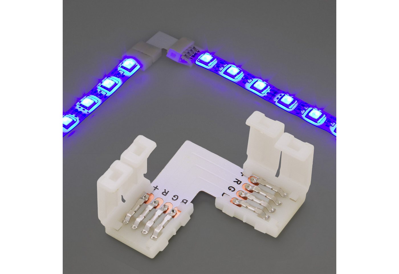 Adapter Universe LED Stripe LED RGB Strip Eckverbinder Schnellverbinder Steckverbinder L – Bild 3 von 4