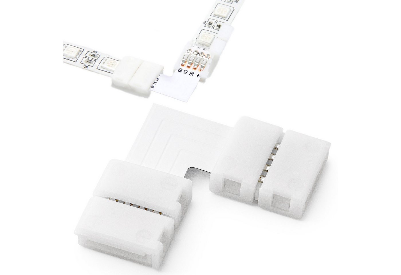 Adapter Universe LED Stripe LED RGB Strip Eckverbinder Schnellverbinder Steckverbinder L – Bild 4 von 4