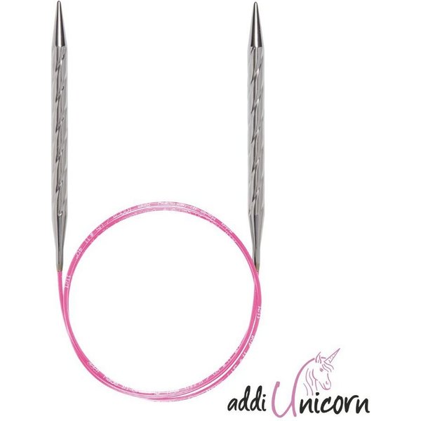 addi Rundstricknadeln addiUnicorn Basic Metall Rundstricknadeln, Länge 60 - 150 cm, Stricknadel in Wellenform in verschiedenen Stärken, Rundstricknadel, Metall,