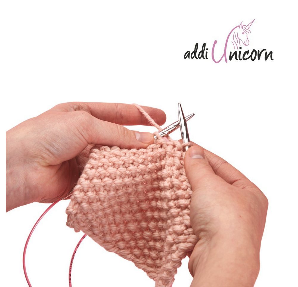 addi Rundstricknadeln addiUnicorn Basic Metall Rundstricknadeln, Länge 60 - 150 cm, Stricknadel in Wellenform in verschiedenen Stärken, Rundstricknadel, Metall, – Bild 3 von 5