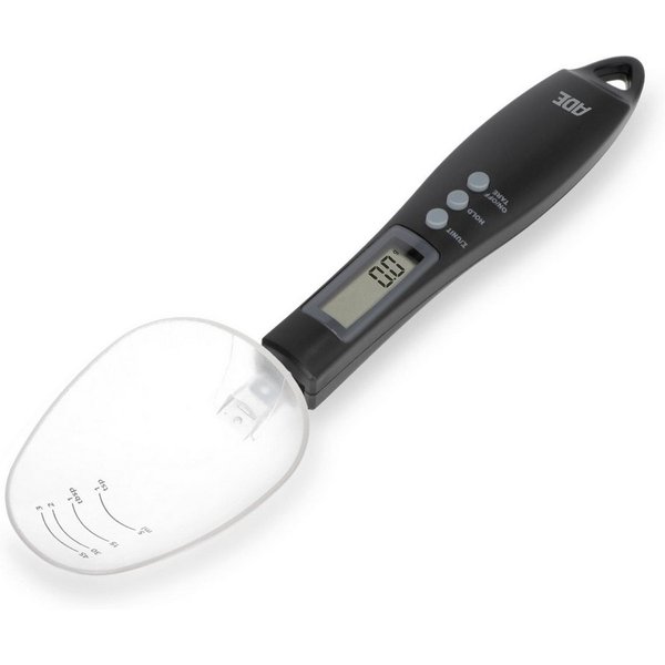 ADE Löffelwaage Digitale Löffelwaage mit abnehmbaren Löffelaufsatz, mit 0,1 g Einteilung, für Gewürze, Kaffee, Tee, Tierfutter bis 300g