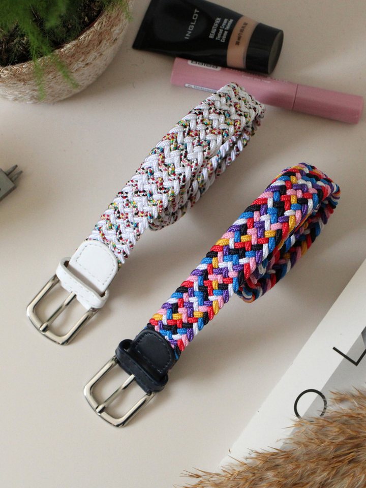 Adel Accessoires Flechtgürtel Unisex Flechtgürtel – Elastisch, 3,5 cm breit, in 15 Farben Dehnbar, ohne Lochsystem, individuell verstellbar – Bild 4 von 4