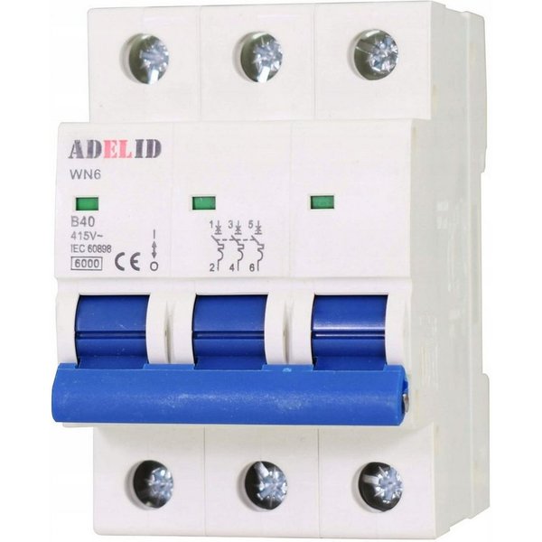 ADELID Schalter, LS-Schalter Leitungsschutzschalter 3-polig B 32A 230/400V AC