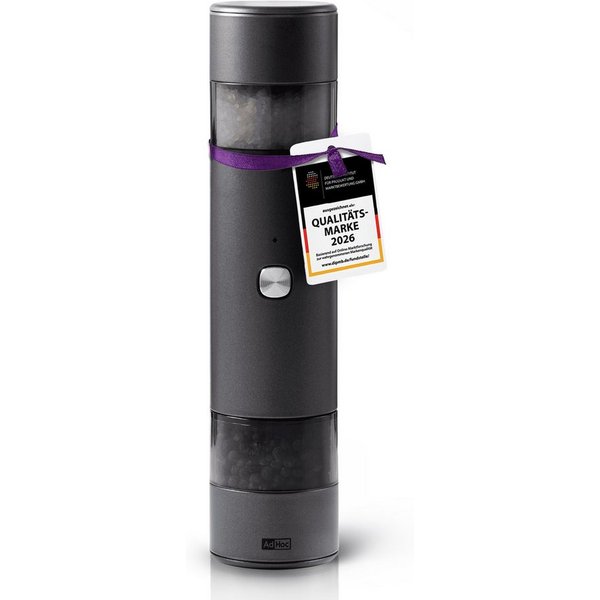 AdHoc Salz-/Pfeffermühle i.Mill Duo Akku, CeraCut® Ceramic-Mahlwerk, GravitySwitch-Automatik, SilentDrive-Motor