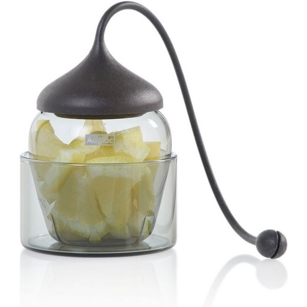 AdHoc Teesieb Glas-Teefilter Fusion, Glas, Silikon, (1-St), perfekt für großblättrige Teesorten oder Gewürze