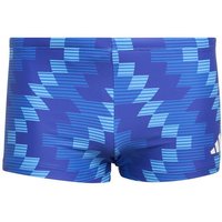 ADIDAS Badehose BOXER-BADEHOSE, FUSSBALL-INSPIRIERTE GRAFIK, Größe 7 in Blau