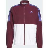 ADIDAS BEYOND TWISTWEAVE FULL-ZIP WINDBREAKER, Größe L in Weiß
