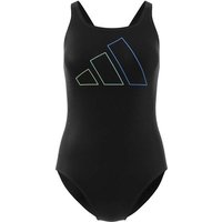ADIDAS Damen Badeanzug Big Bars, Größe 36 in Grau