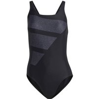 ADIDAS Damen Badeanzug Big Bars Graphic, Größe 44 in Schwarz