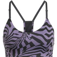 ADIDAS Damen BH Aeroimpact Training Light-Support Jacquard 3-Streifen Cup A-C, Größe L in Grau