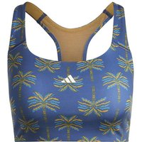 ADIDAS Damen BH FARM Rio Medium-Support, Größe S/AB in Blau